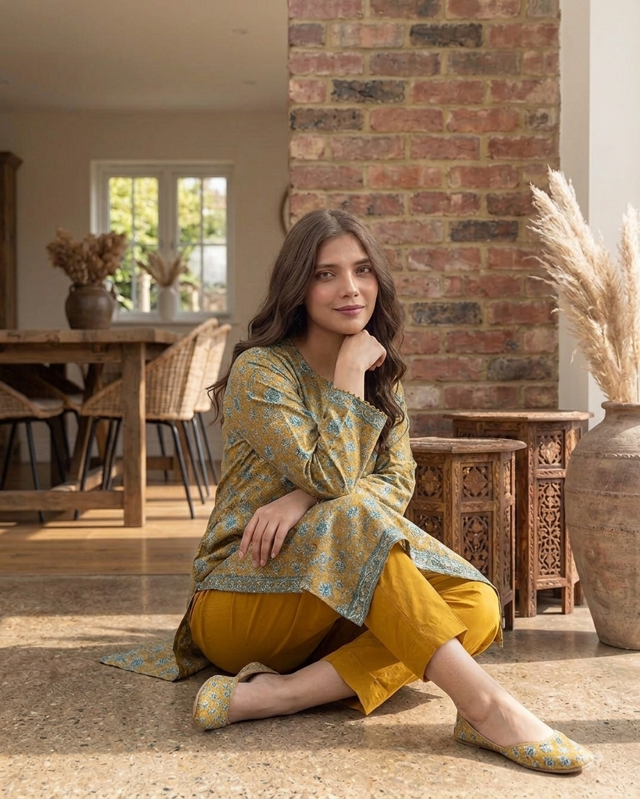 Bin Saeed printed lawn two-piece suit
