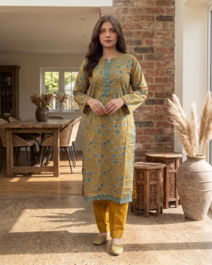 Bin Saeed printed lawn two-piece suit alternate view